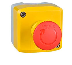 Botoeira Comando Montada Plástico 1 Botão Cogumelo 40mm Vermelho 2NF Schneider