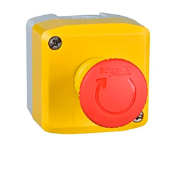 Botoeira Comando Montada Plástico 1 Botão Cogumelo 40mm Vermelho 2NF Schneider