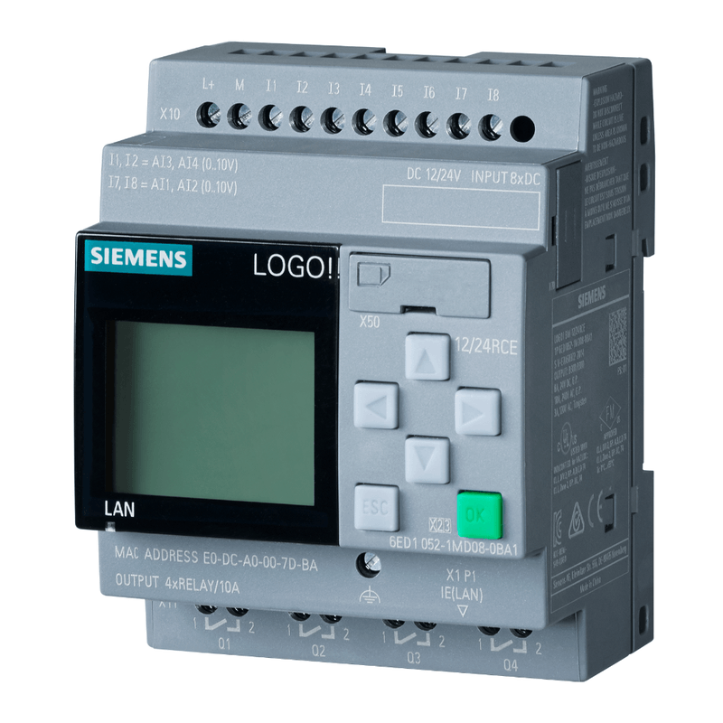 Controlador CLP 24Vcc 8Di 4Do Logo Siemens